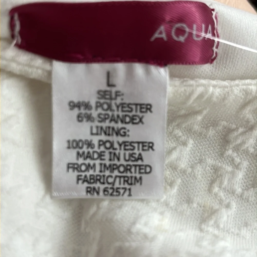 NWT - Aqua Ivory Girls Large Houndstooth Dress